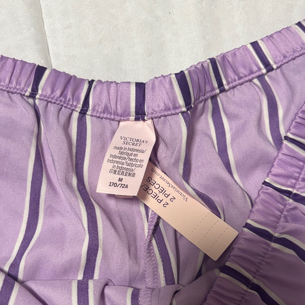 Victoria's Secret Lavender Striped Pajama Set - Picture 2 of 5